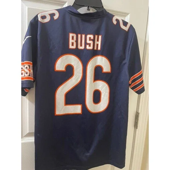 Nike Chicago Bears  Men's Jersey t shirt Navy Size M DEON BUSH #26 - Picture 7 of 8